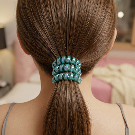 Premium Mix Color Telephone Wire Hair Band (1 Pc)
