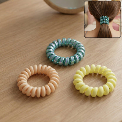 Premium Mix Color Telephone Wire Hair Band (1 Pc)