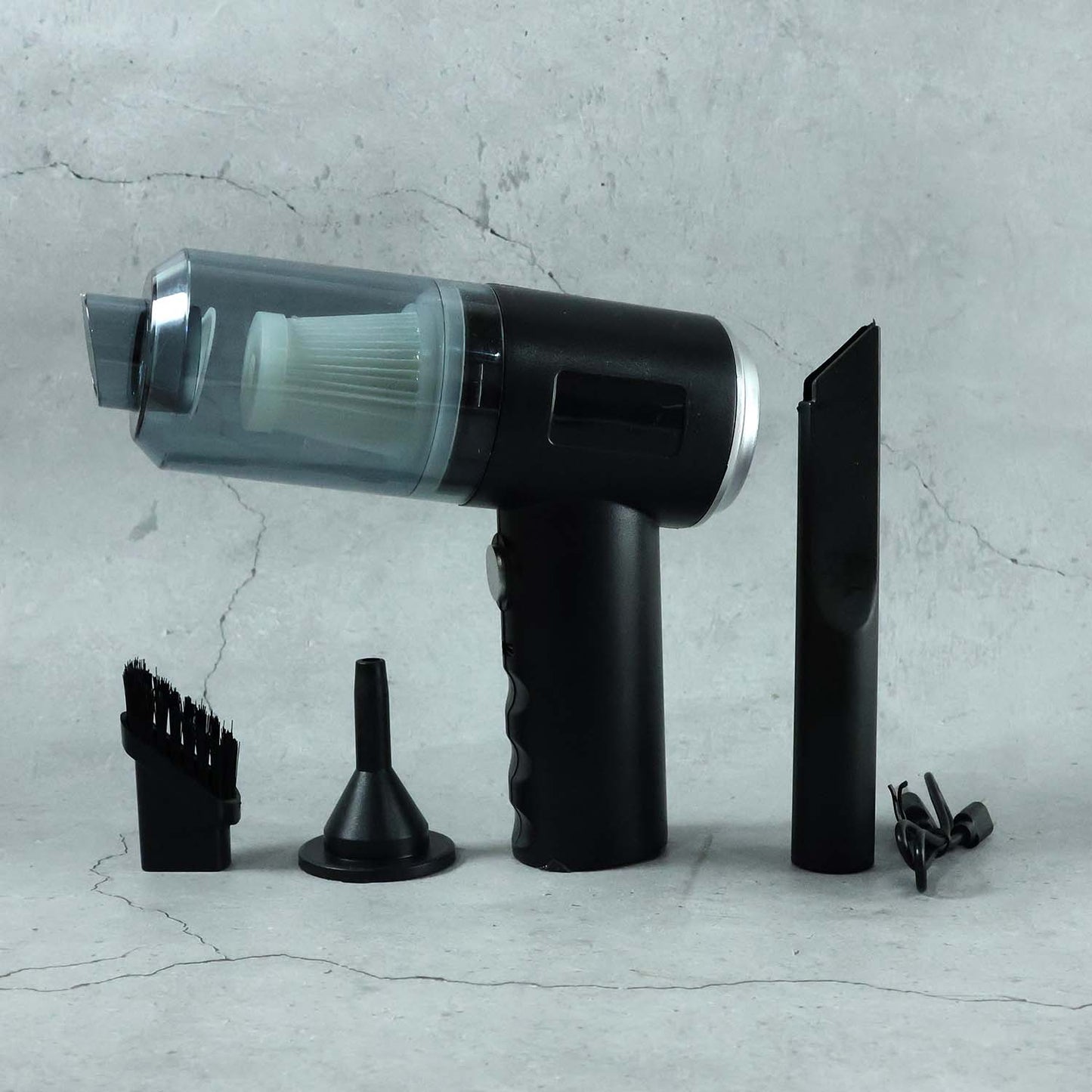  3 in 1 Mini Car Vacuum – Wireless, Rechargeable, Blower & - key feature close-up
