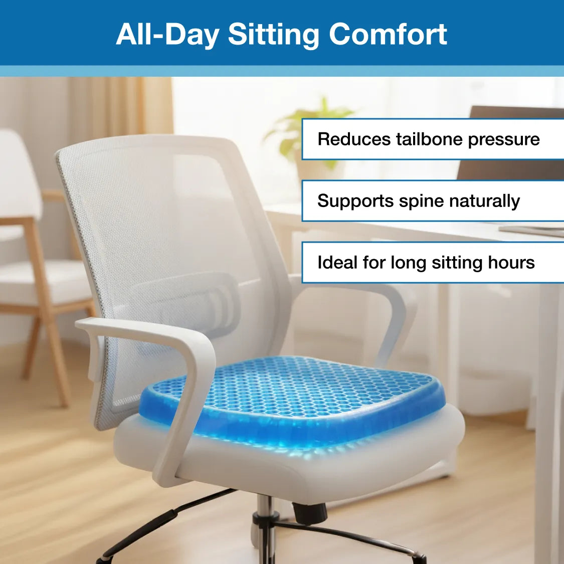  Cushion Seat Flex Pillow, Orthopedic Seat Cushion Pad (Egg - main product shot