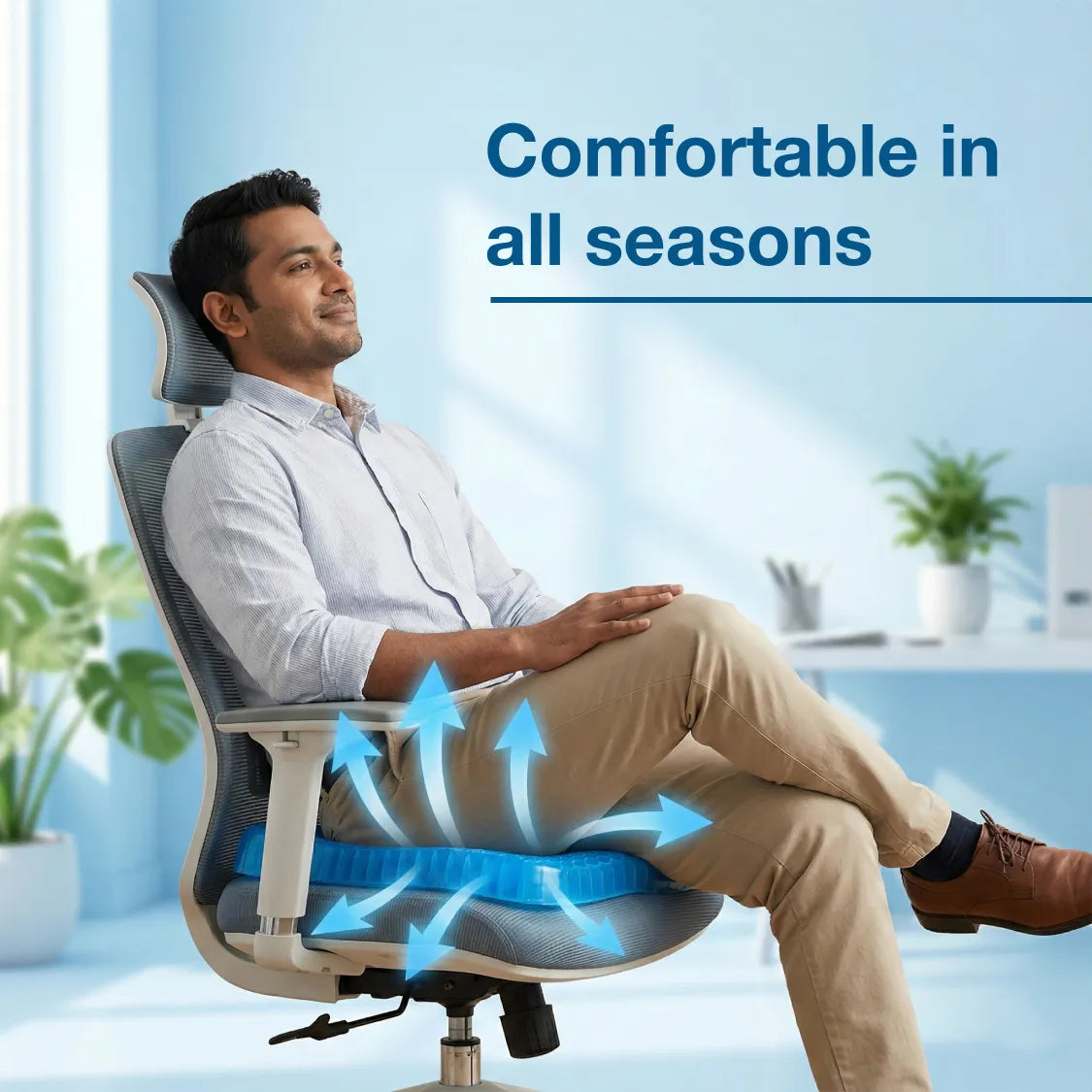  Cushion Seat Flex Pillow, Orthopedic Seat Cushion Pad (Egg - key feature close-up
