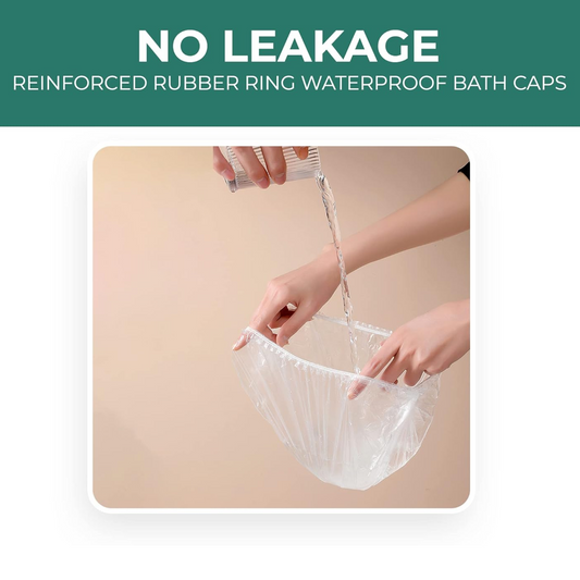 Individually wrapped disposable shower cap