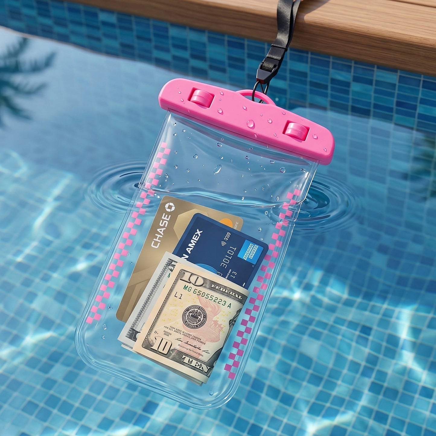 Waterproof Mobile Pouch Cover Pink - Pool Demo