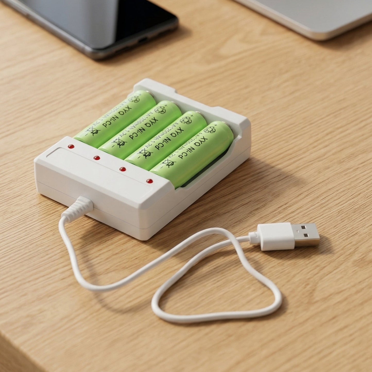 smart charger with AA batteries