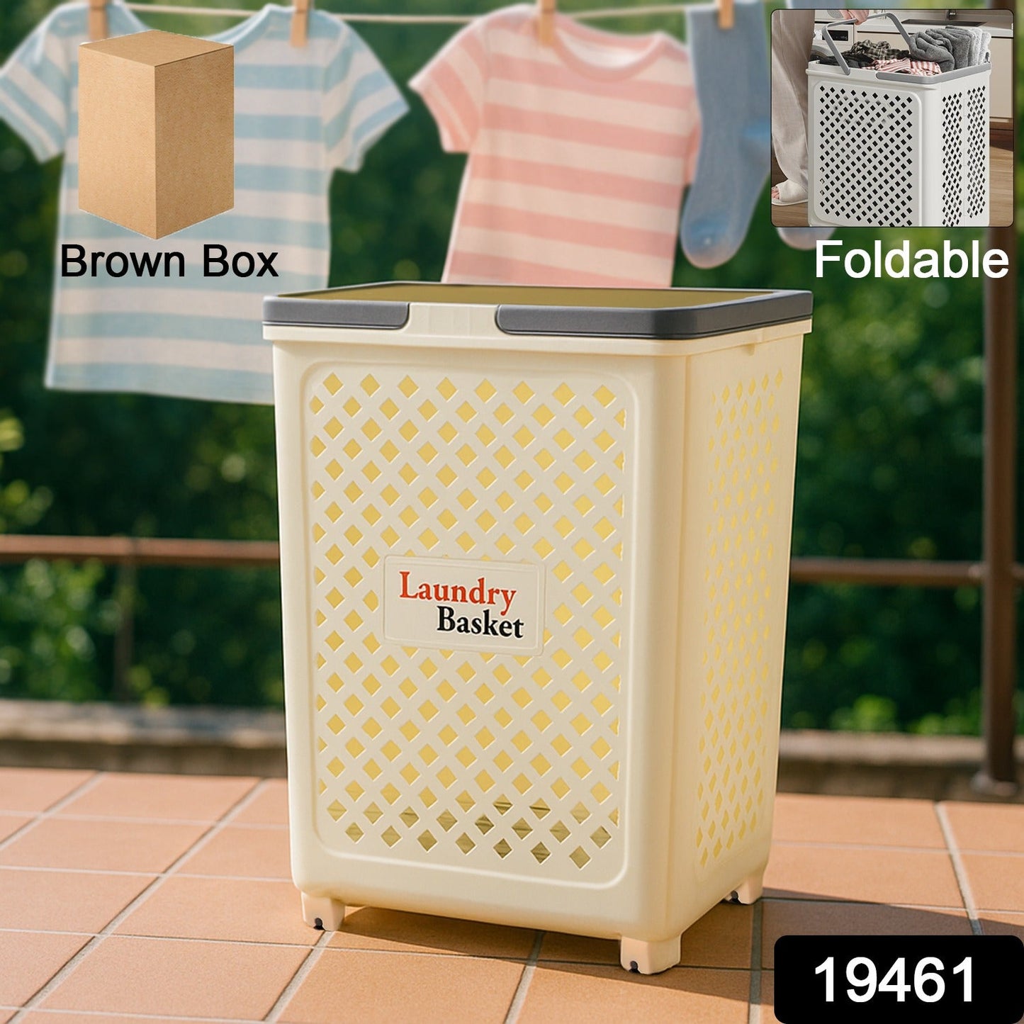  Large Foldable Laundry Basket Wheels - lifestyle