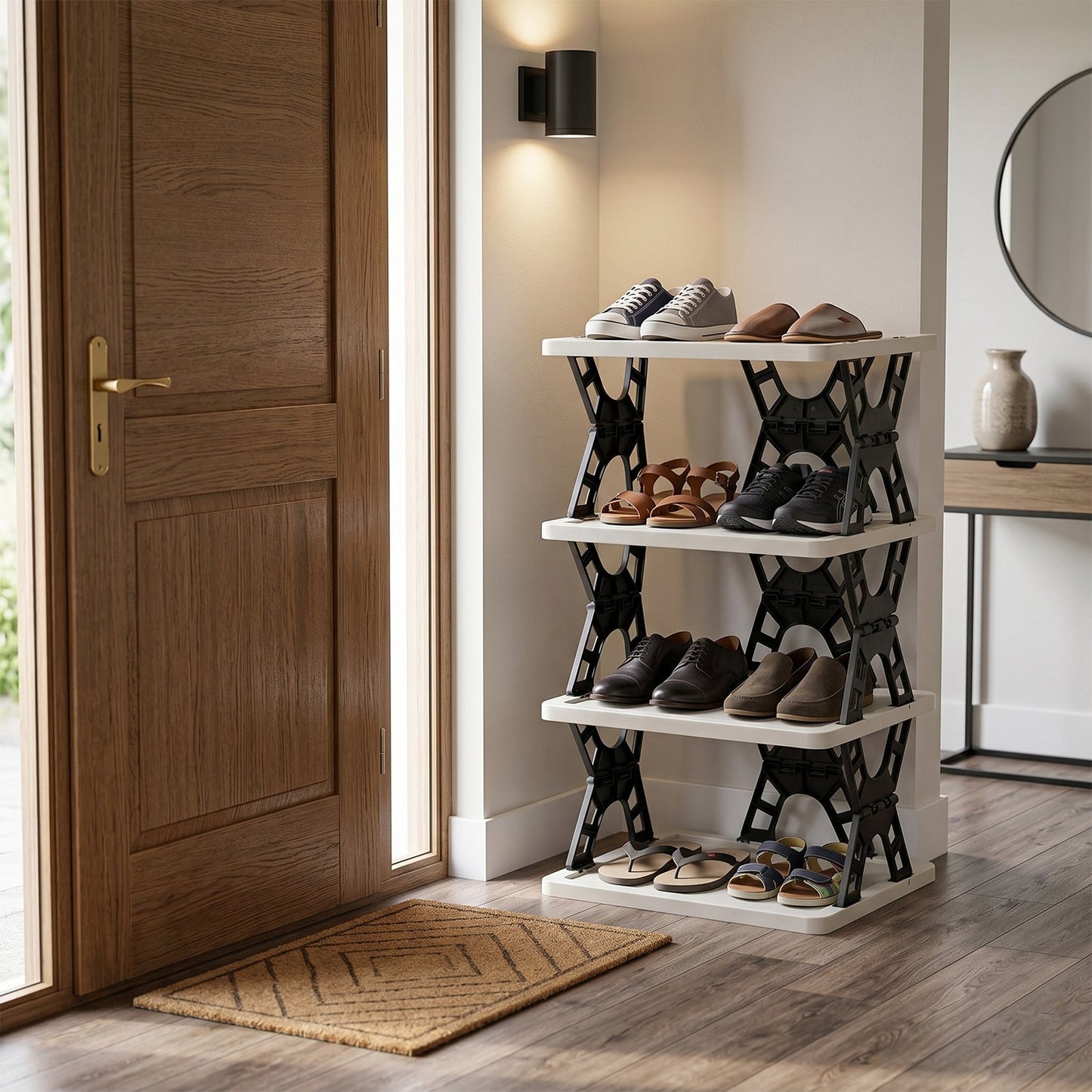 compact foldable storage stand for home