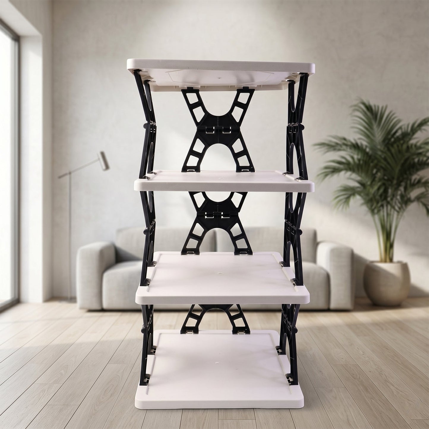 portable 4 layer storage shelf unit