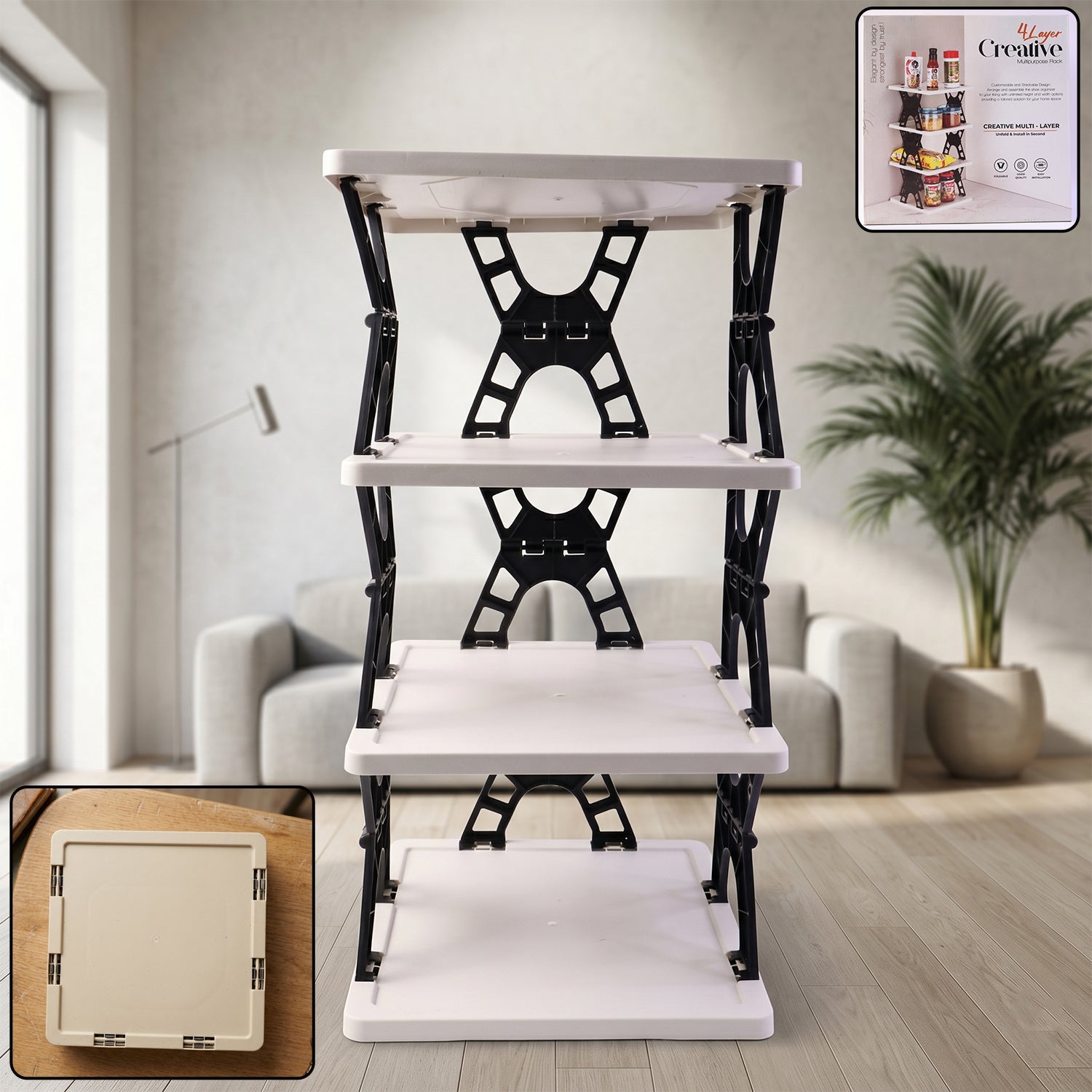 durable 4 layer storage rack