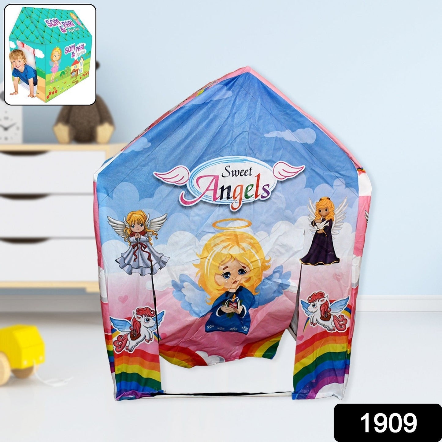 Jumbo Size Go to School Kids Play Tent House (Multicolour)