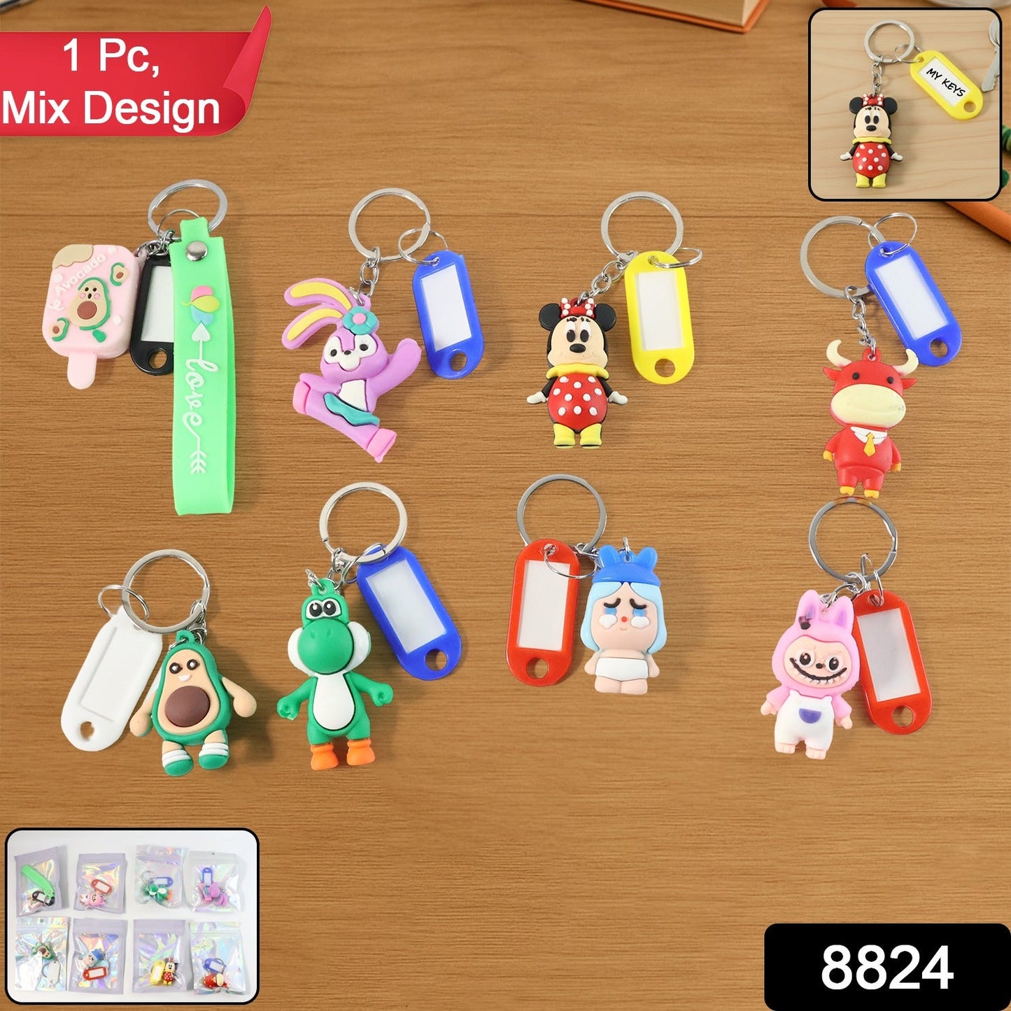 Personalized name tag keychain