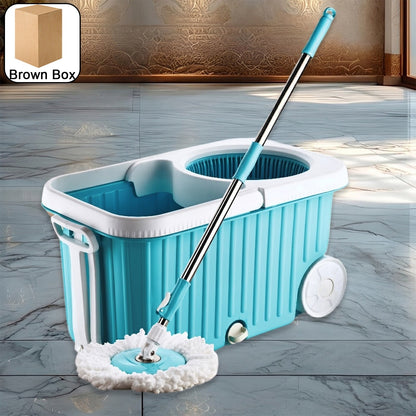 Apex Magic 360° Spin Mop Cleaning System with Stainless Steel Spinner