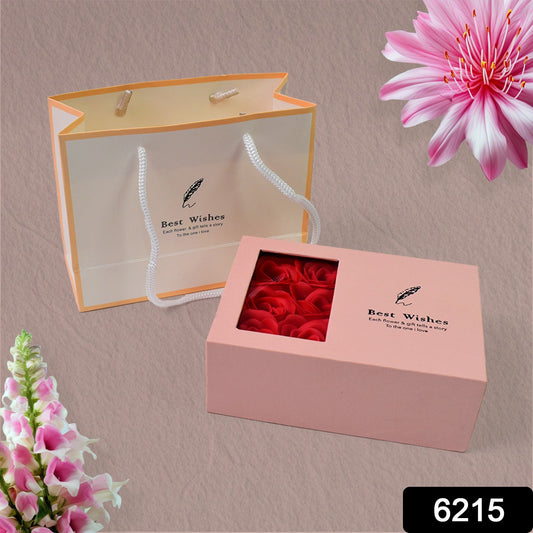 Rose jewellery gift packaging box with lid romantic Valentine gift India