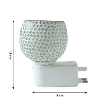 Premium Kapoor Dani Plug-In Star Cut Glass Aroma Diffuser Night Lamp (1 Pc)