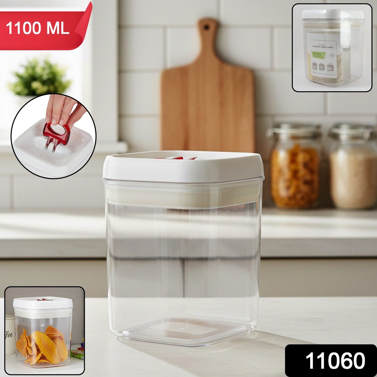 Transparent storage box with lock seal
