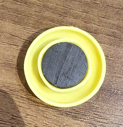 Yellow Board Magnets Circular Plastic Buttons (1 Pc)