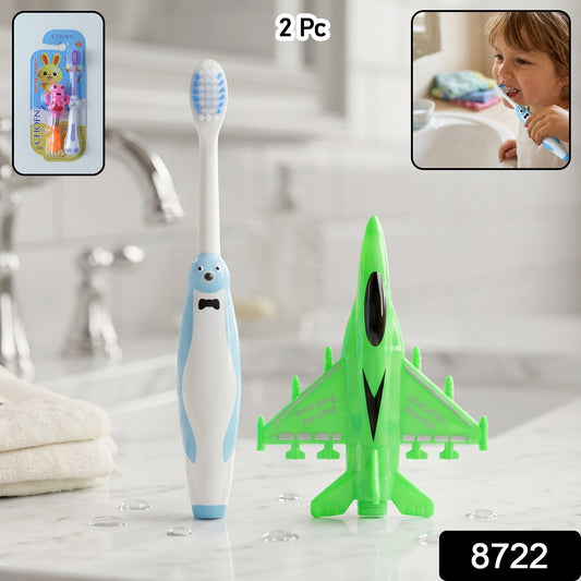 Kids Toothbrush and  Airplane Keychain Toy Set