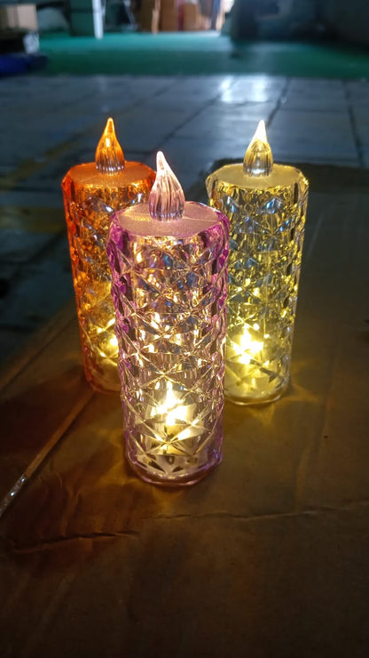 purple LED candle