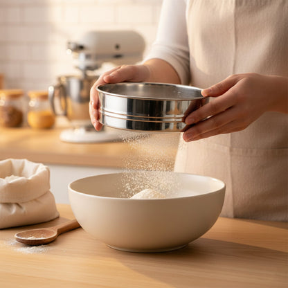 Kitchen sieve set for homemade chapati and roti flour