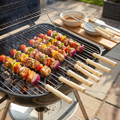 BBQ kebab skewers wooden handle