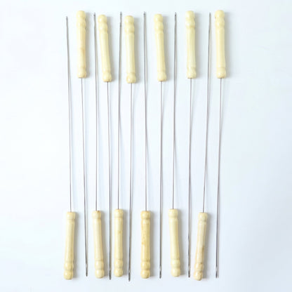grilling skewers wooden handle set