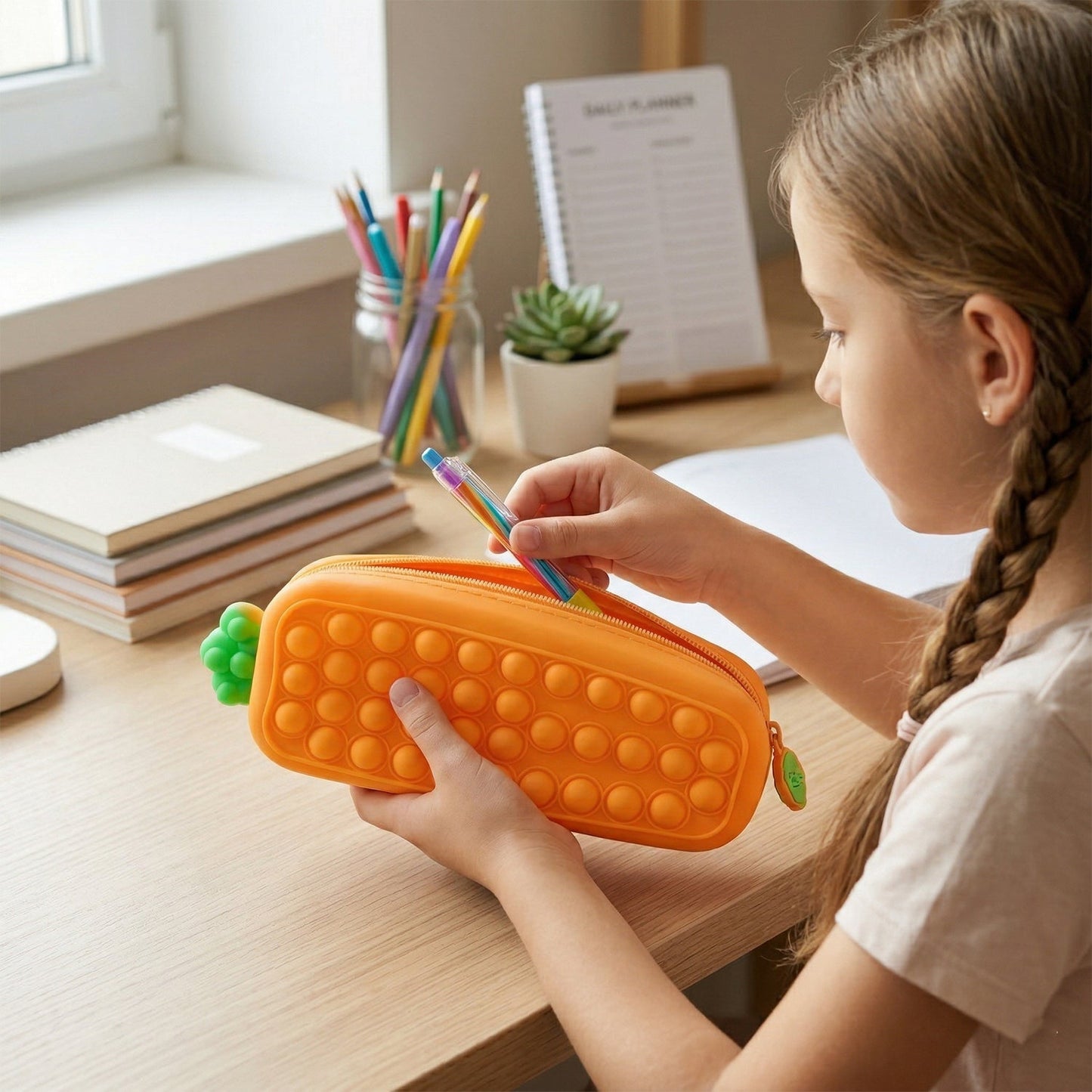 Pop It Pencil Pouch with Zipper (1 Pc)