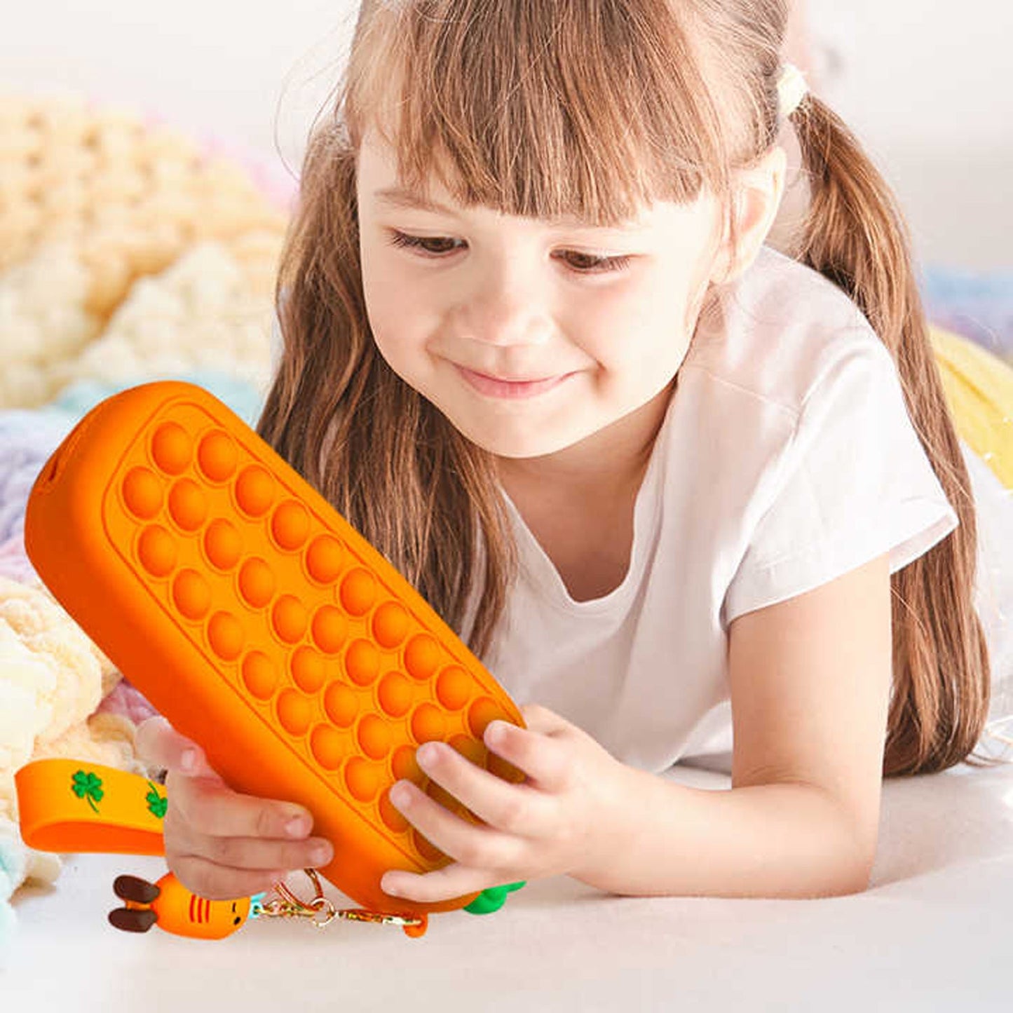 Pop It Pencil Pouch with Zipper (1 Pc)
