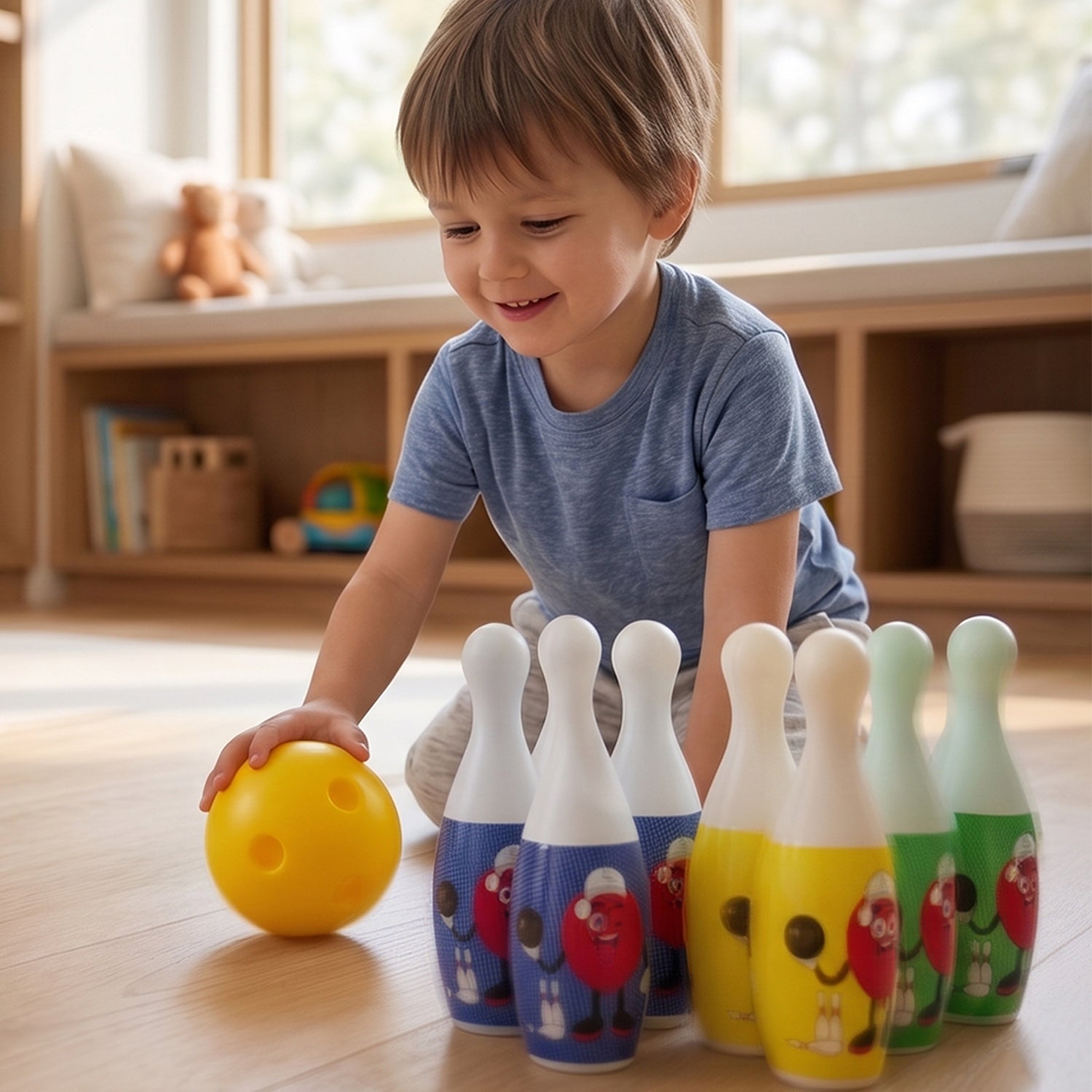 indoor kids bowling playset