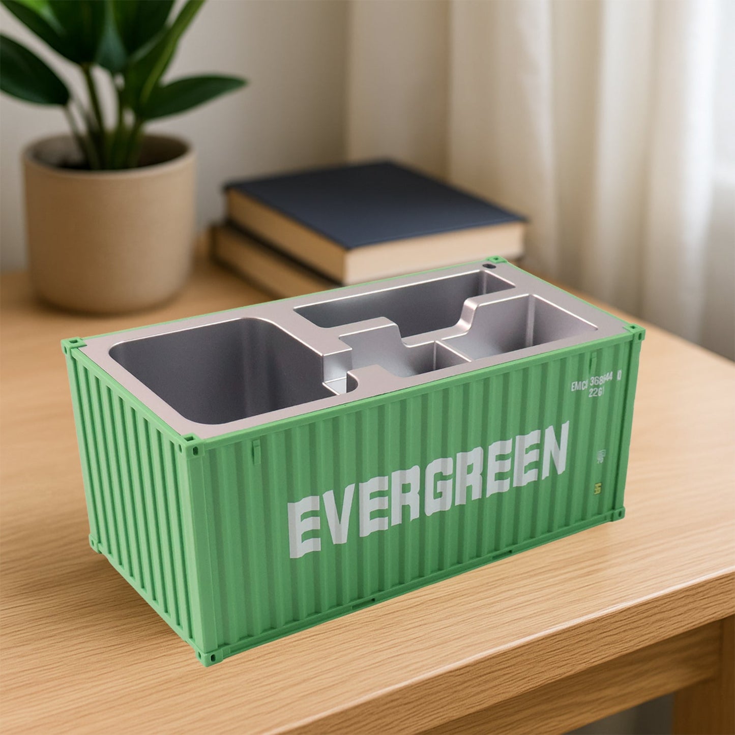 Container-Style Multi-Compartment Desk Organizer (1 Pc)