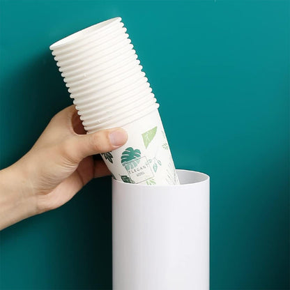 Wall Mounted Disposable Paper Cup Holder Storage Dispenser Box