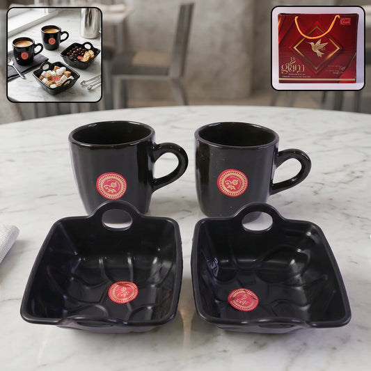 Play Station Ceramic Tea / cups / Mug Set With Handle Serving Bowl Milk Cup, Coffee Cup, Tea Cup, Breakfast Cup, Drinking Mug or Outdoor for Household, Gift for Birthday, Wedding Party (4 Pcs set)