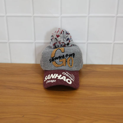 Trendy Winter Baseball Style Woolen Cap (1 Pc)