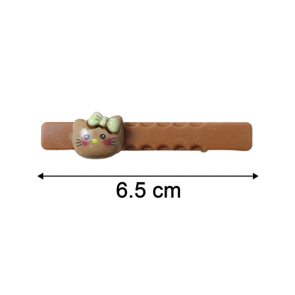 Cute Cartoon Cat Design Hair Clips Set (4 Pc)