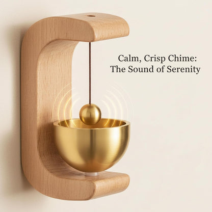 Megnetic Zen Bell for Meditation with Wooden Stand (1 Pc)