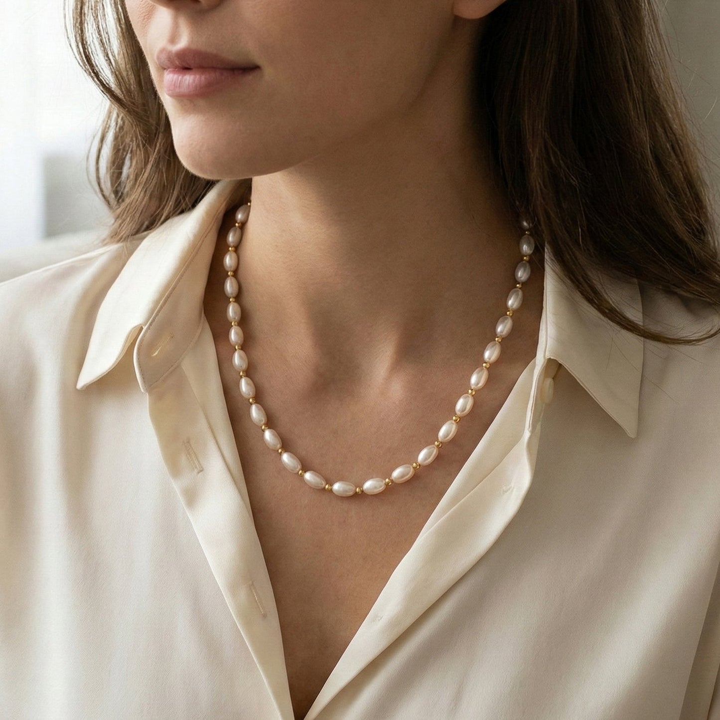 Pearl chain necklace