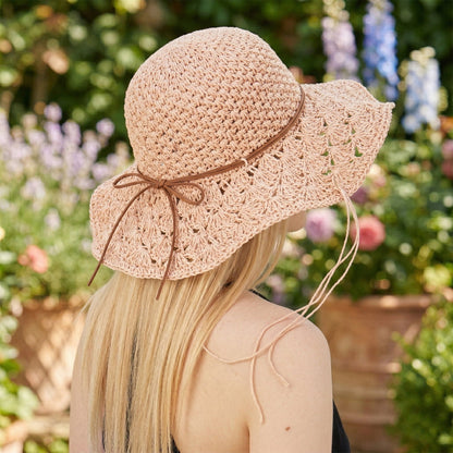 stylish wide brim cap for summer fashion