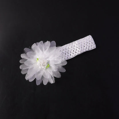 Cute Soft Elastic Floral Baby Headband Stylish Stretchable Hair Band (1 Pc)