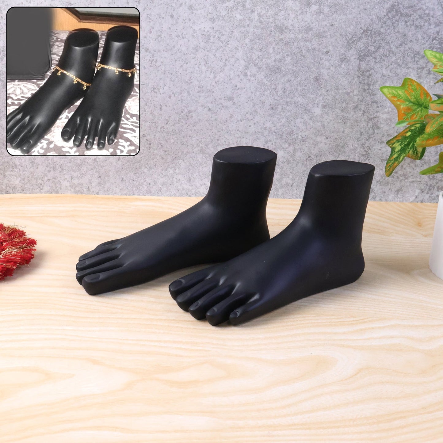 Premium black foot mannequin display stand for anklets and payal India