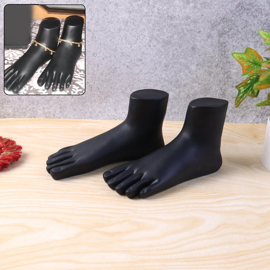 Premium black foot mannequin display stand for anklets and payal India