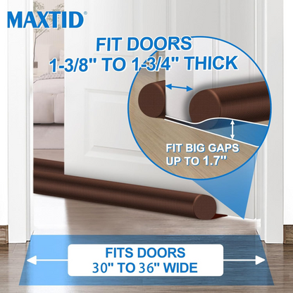  Twin Door Draft Stopper Guard Protector - scale and size reference