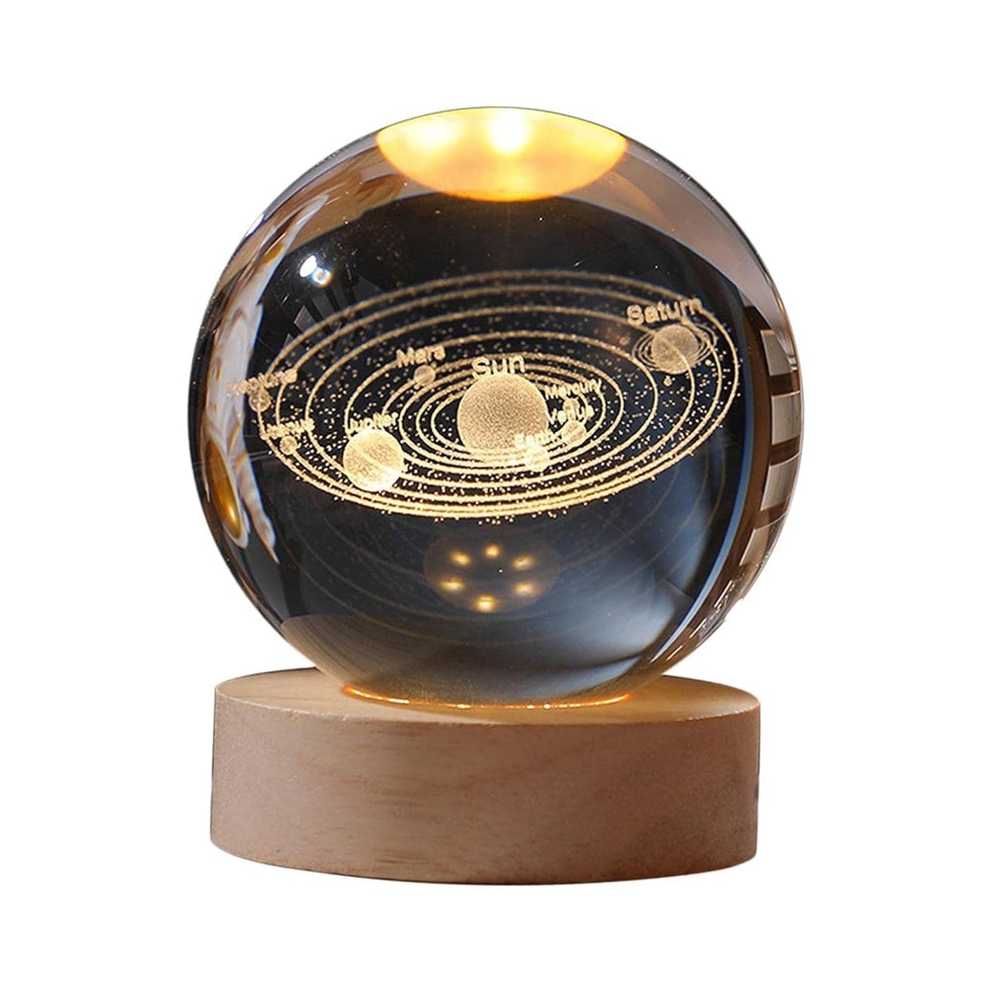 3D Astronomy Night Lamp Crystal Ball lamps With Base (1 Pc)
