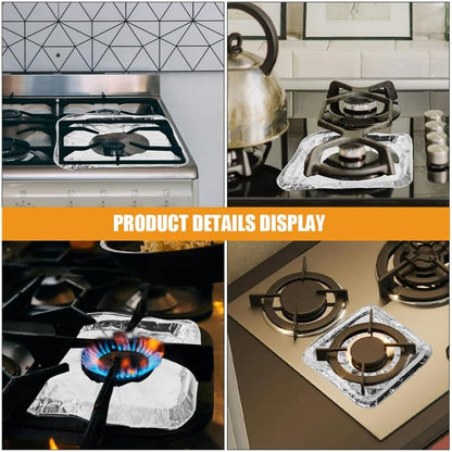 Aluminium Gas Stove Protector Covers (10 Pc, 23x23 cm)