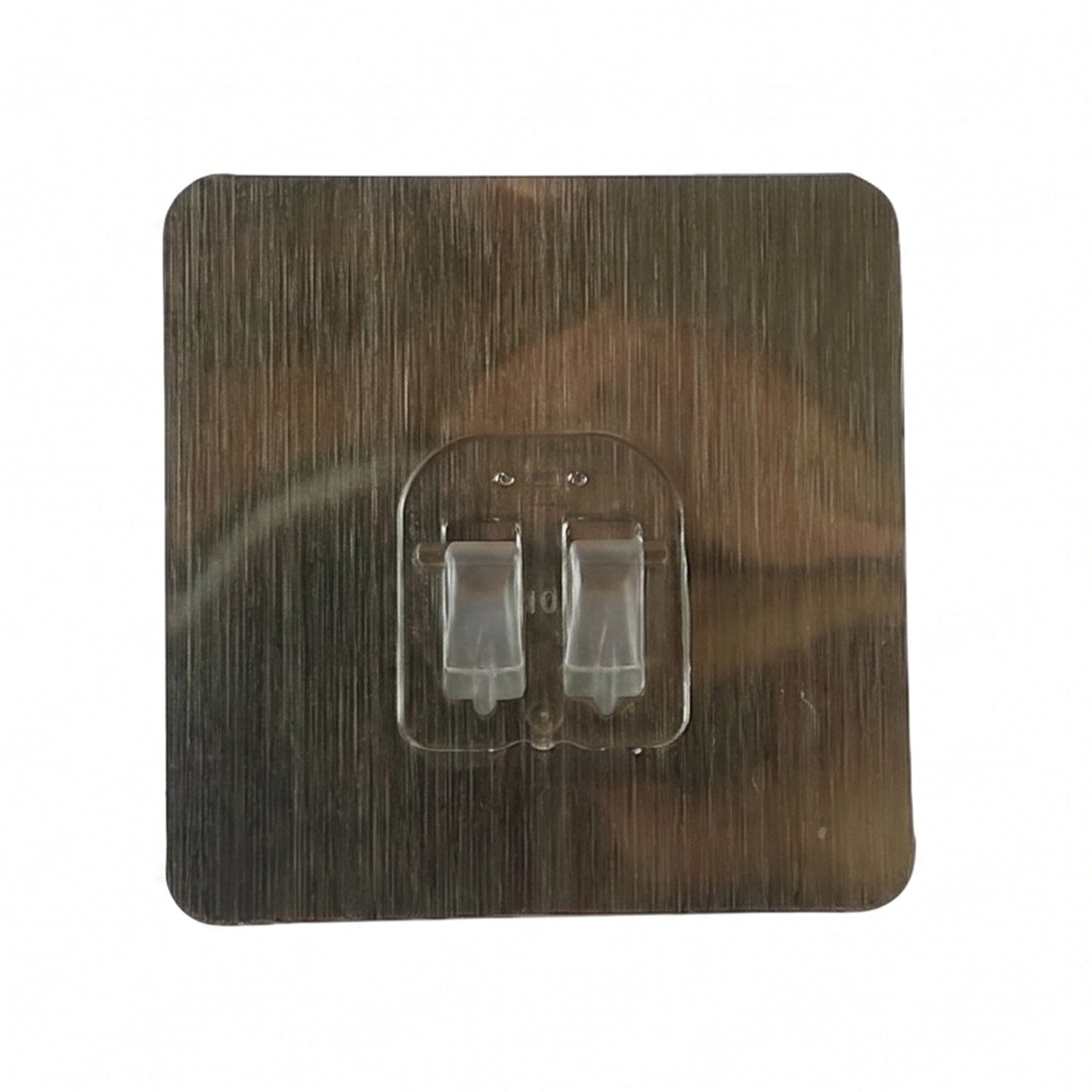 Self-Stick Double Hook Metal Wall Plate