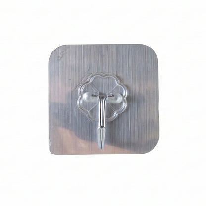 Self-Stick Double Hook Metal Wall Plate 