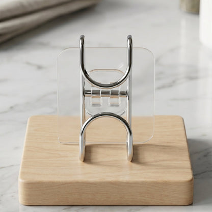 Transparent Double Loop Adhesive Wall Holder Hook (1 Pc)