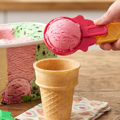 Plastic Premium Ice Cream Scoop Set – 2 Pcs