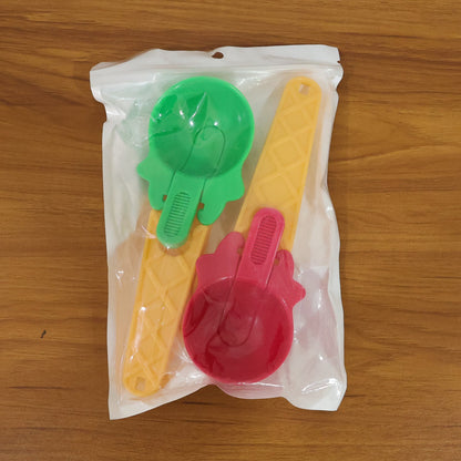 Plastic Premium Ice Cream Scoop Set – 2 Pcs