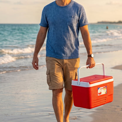 strong plastic insulated cooler box 6 litre
