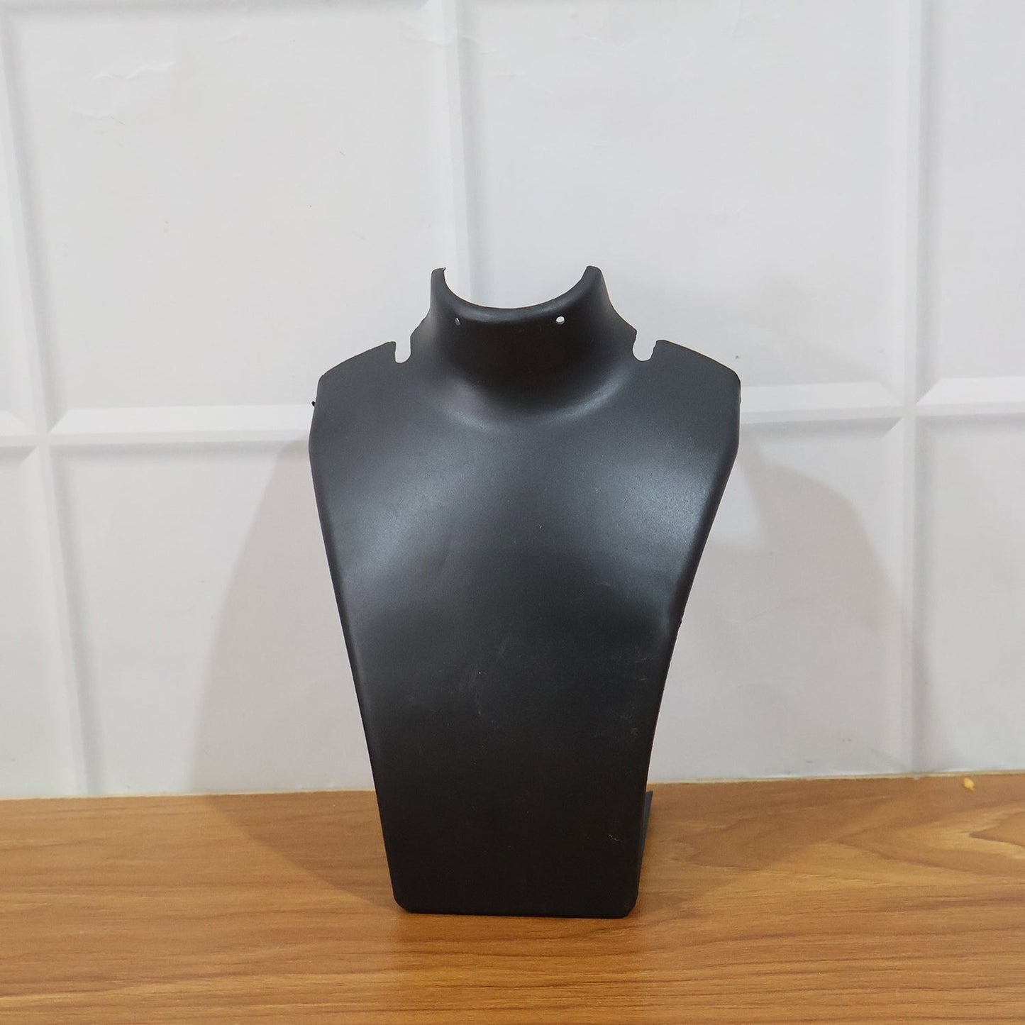 Black necklace display stand back view India
