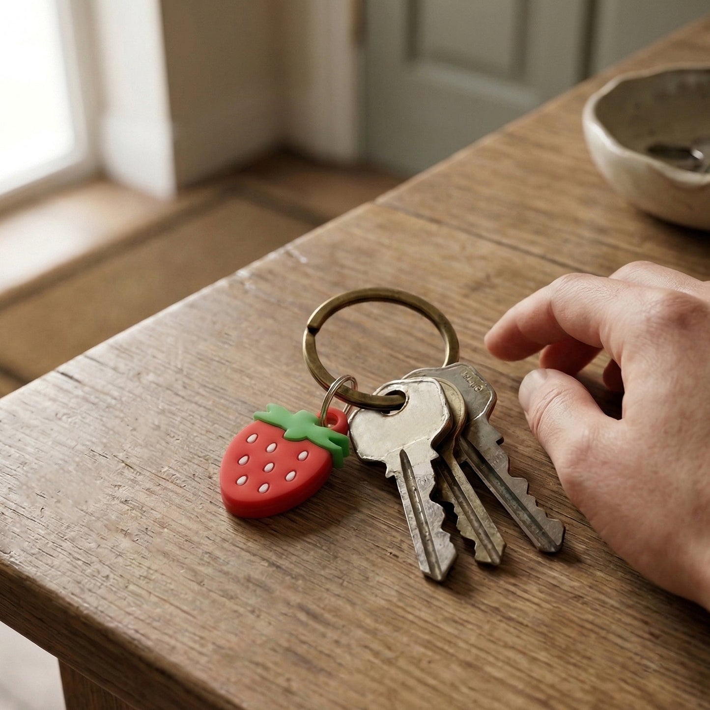 Strawberry Charm Keychain