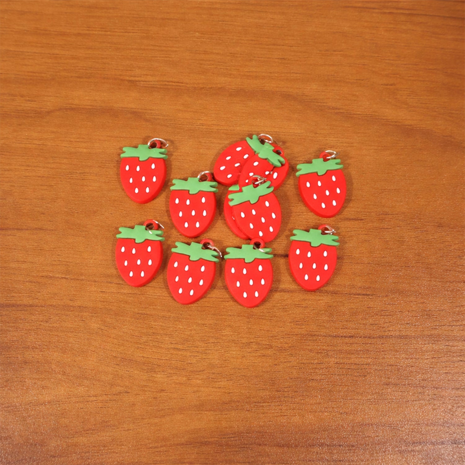 strawberry themed keychain pack
